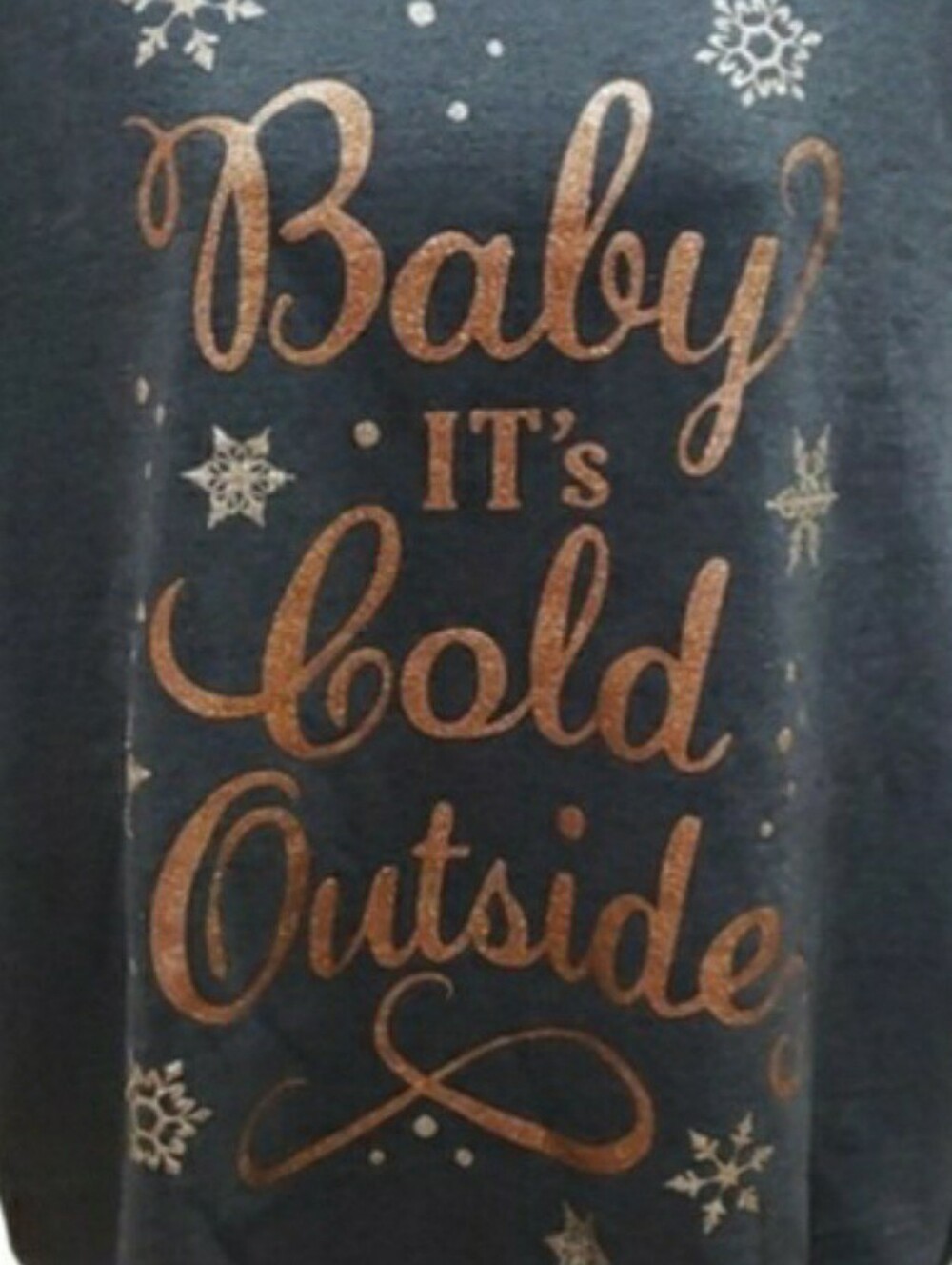 Just My Size, "Baby It's Cold Outside" Crewneck, 2X